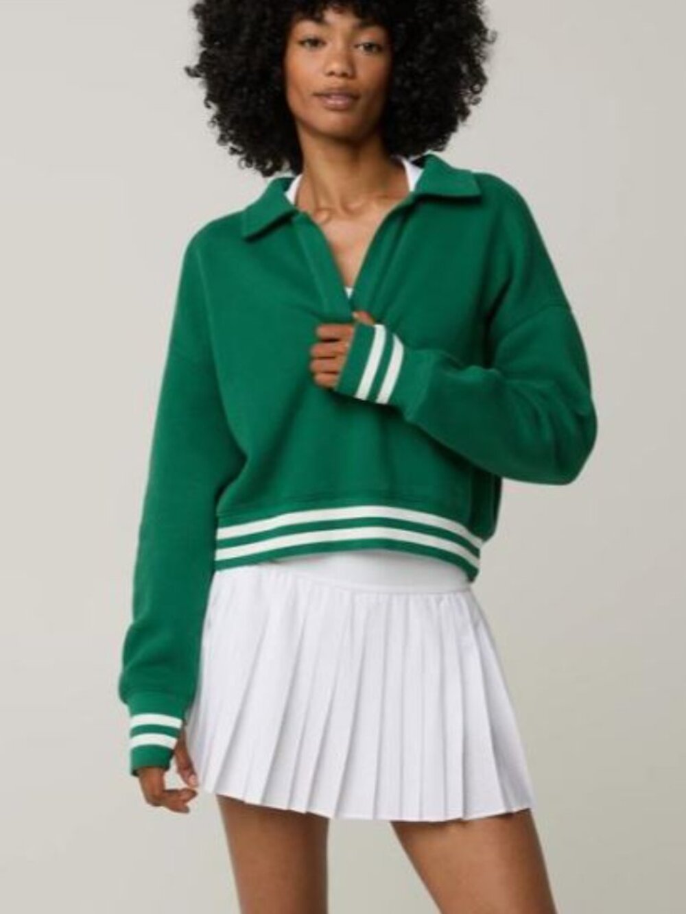 Offline By Aerie Cloud Fleece Polo Sweatshirt Large